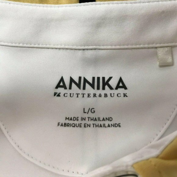 ANNIKA by Cutter and Buck Golf Tennis Polo Shirt, White, Size Women's Large - Picture 2 of 12